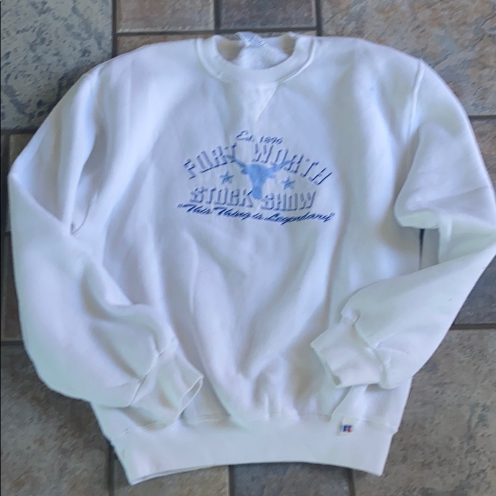 White Russell Wear Sweatshirt GUC